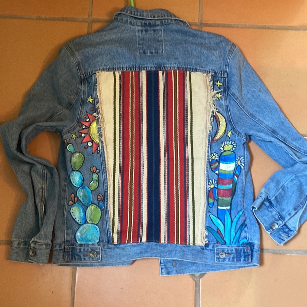 Upcycled  Jean Jacket Western